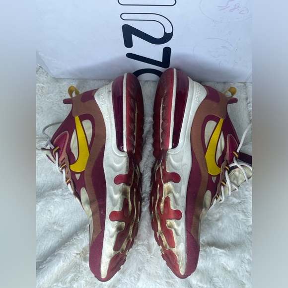 nike air max 270 react noble red team gold
